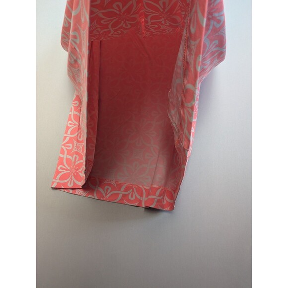 Lulu B Sleeveless Swing Dress Womens Large SPF Fabric Pink Floral Stretchy Beach - Picture 9 of 14